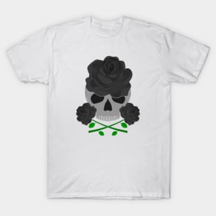 Black Rose Skull T-Shirt